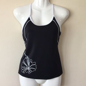 4 for $12 - SMALL B&W stretchy work-out tank top